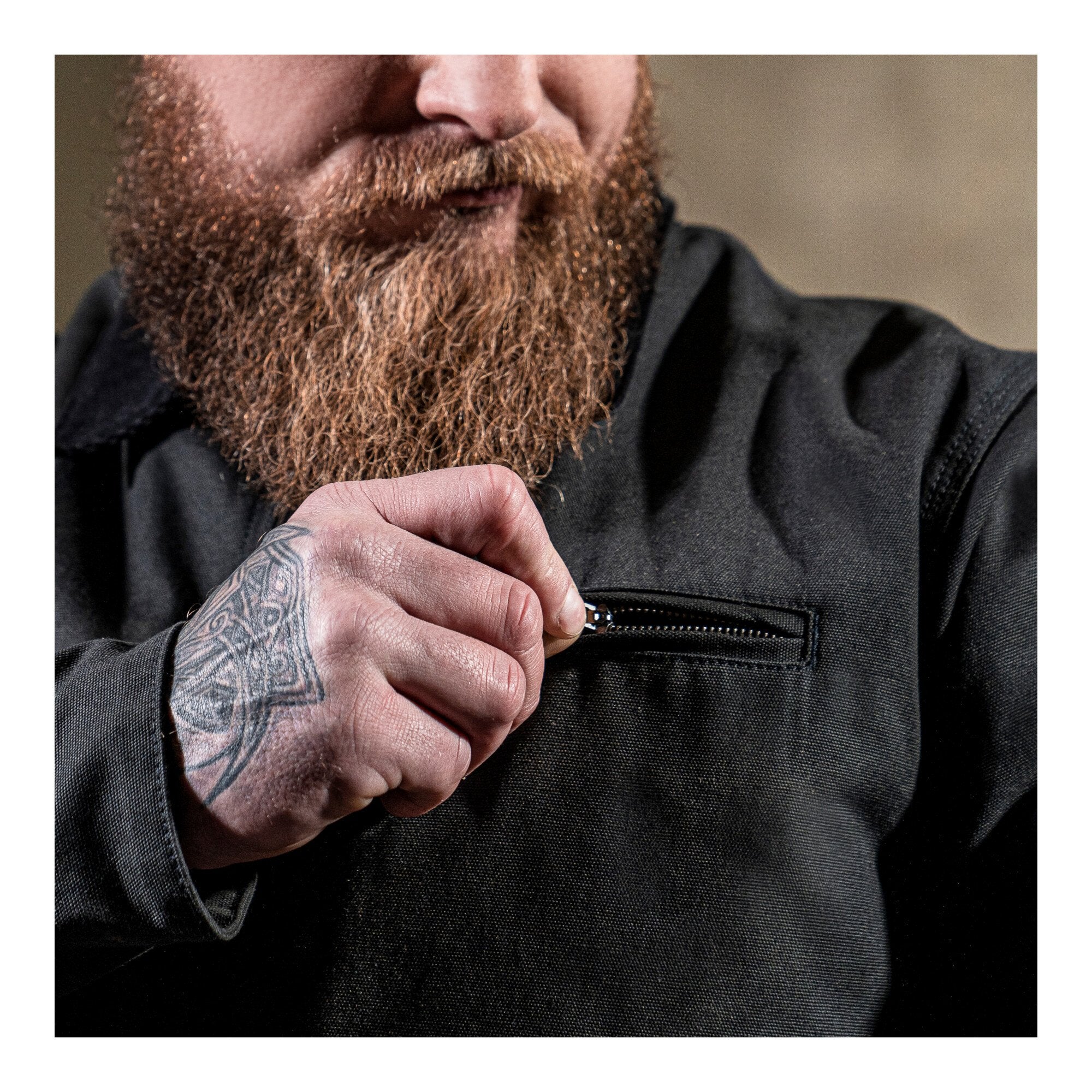STIER Heavy Work Jacket Padded bci cotton M Black
