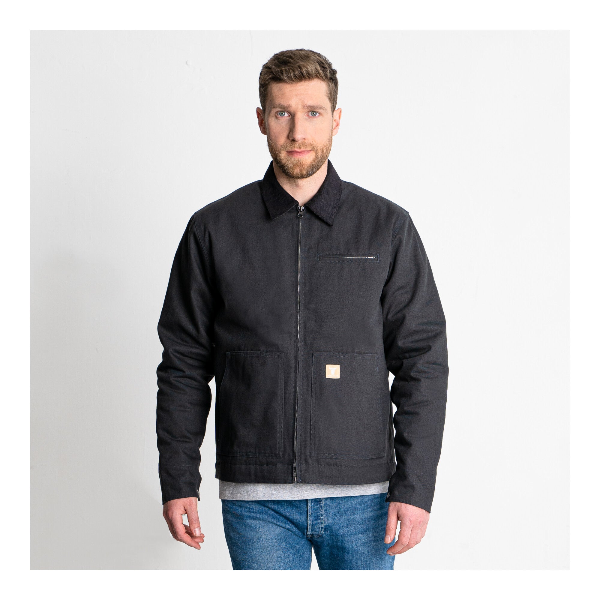 STIER Heavy Work Jacket Padded bci cotton S Black