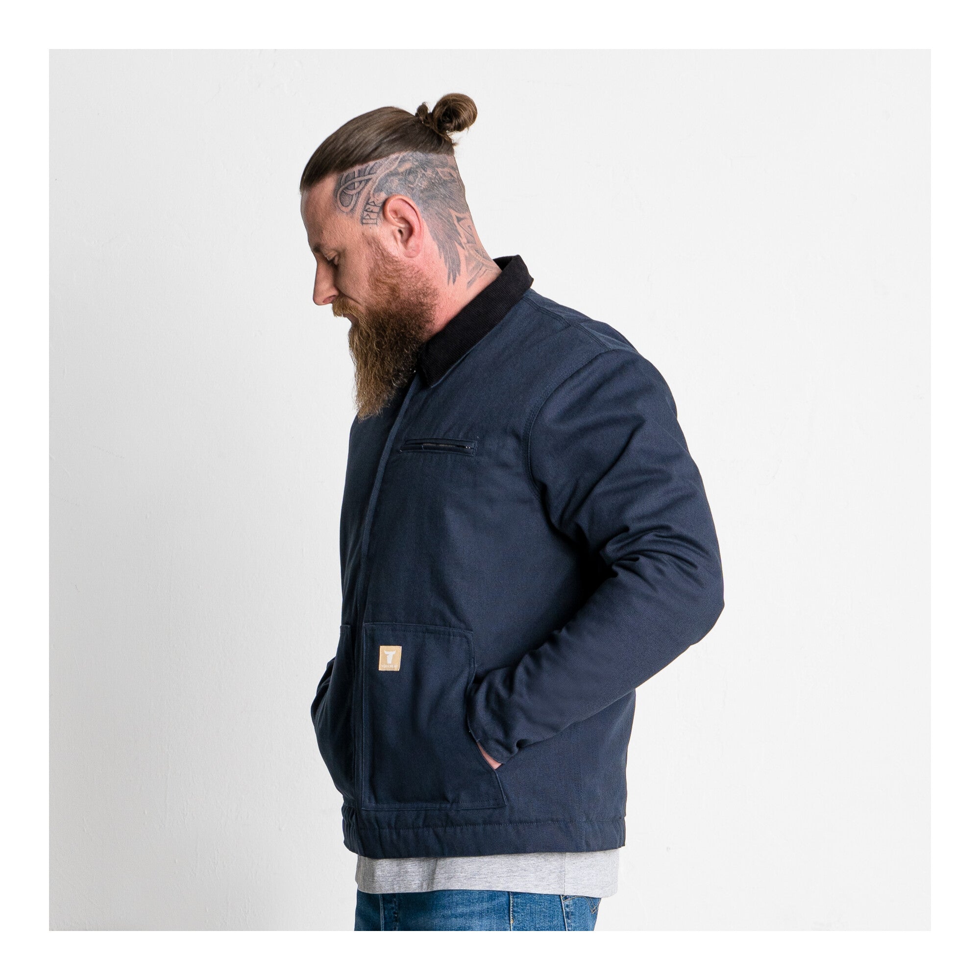 STIER Heavy Work Jacket Padded bci cotton XL Navy