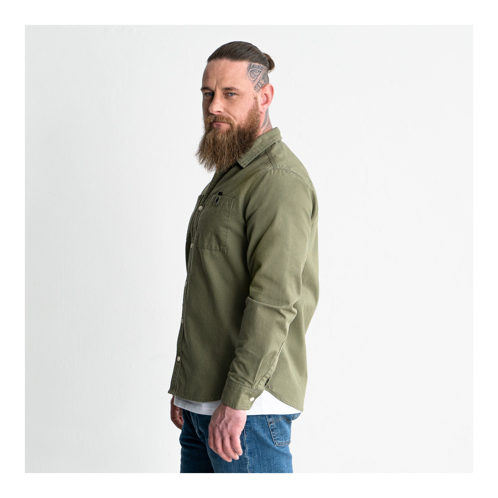 STIER Heavy Work Shirt Canvas bci cotton L Olive