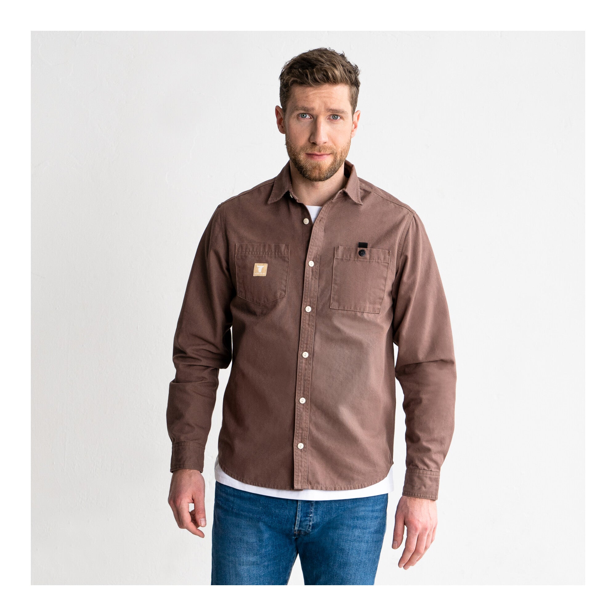 STIER Heavy Work Shirt Canvas bci cotton L Signature Brown