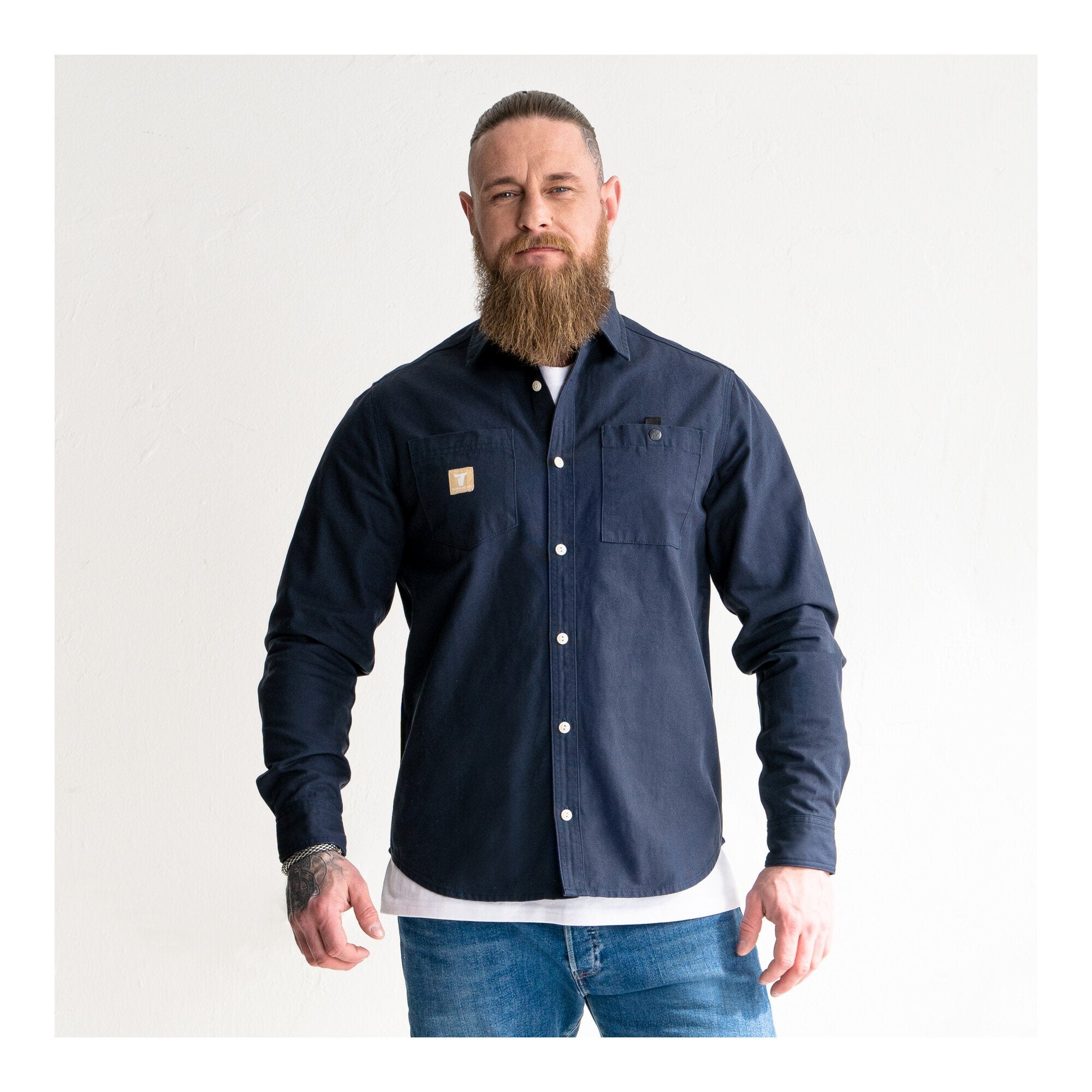 STIER Heavy Work Shirt Canvas bci cotton M Navy