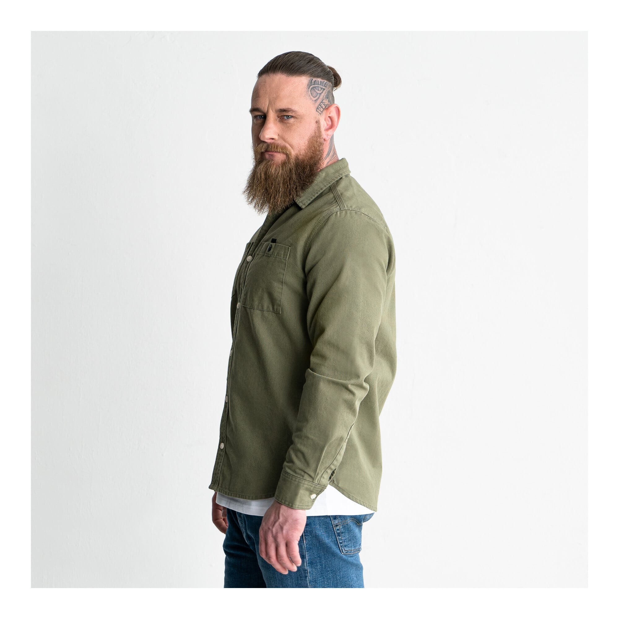 STIER Heavy Work Shirt Canvas bci cotton M Olive