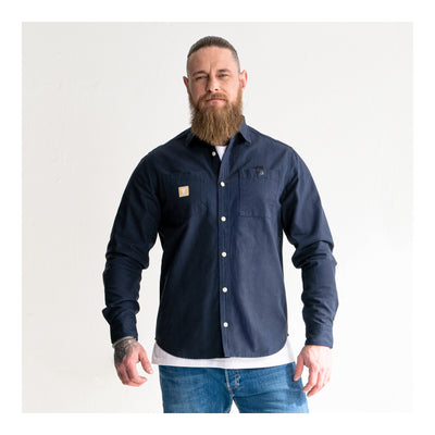STIER Heavy Work Shirt Canvas bci cotton S Navy