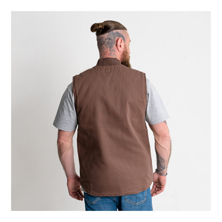 STIER Heavy Work Vest Padded bci cotton M Signature Brown