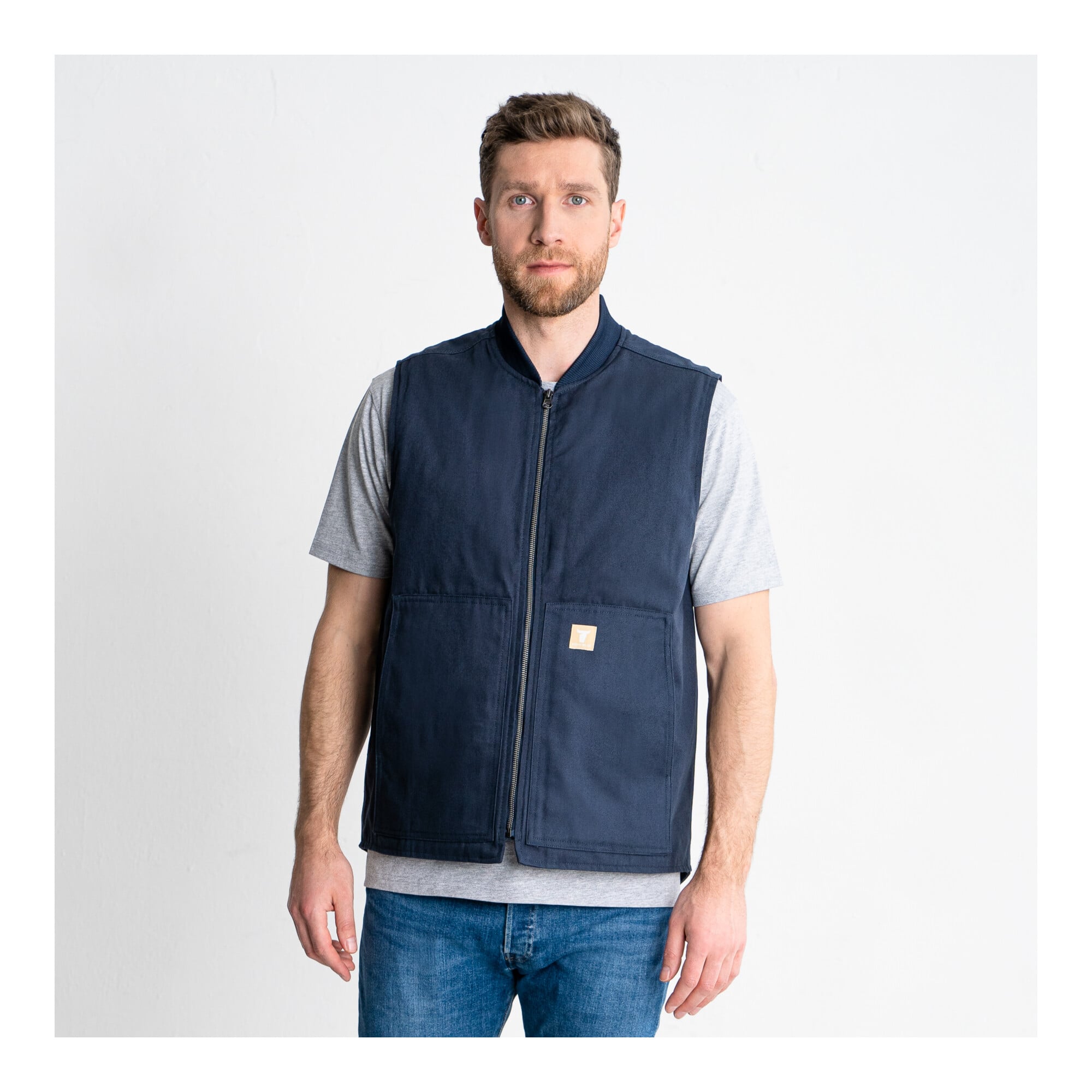 STIER Heavy Work Vest Padded bci cotton S Navy