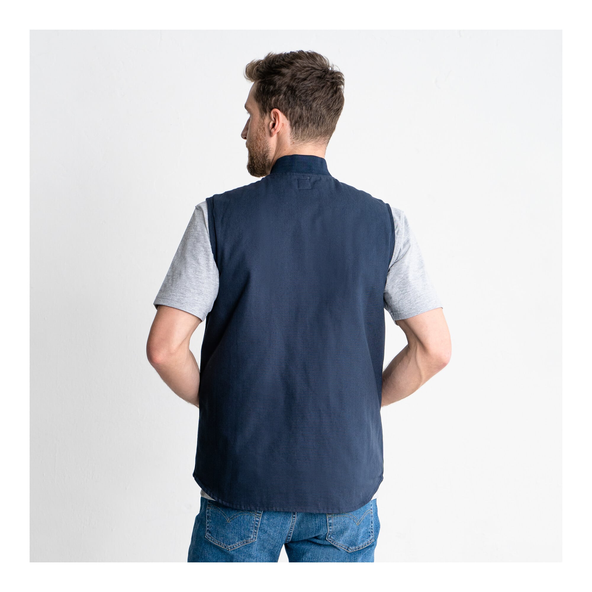 STIER Heavy Work Vest Padded bci cotton XL Navy