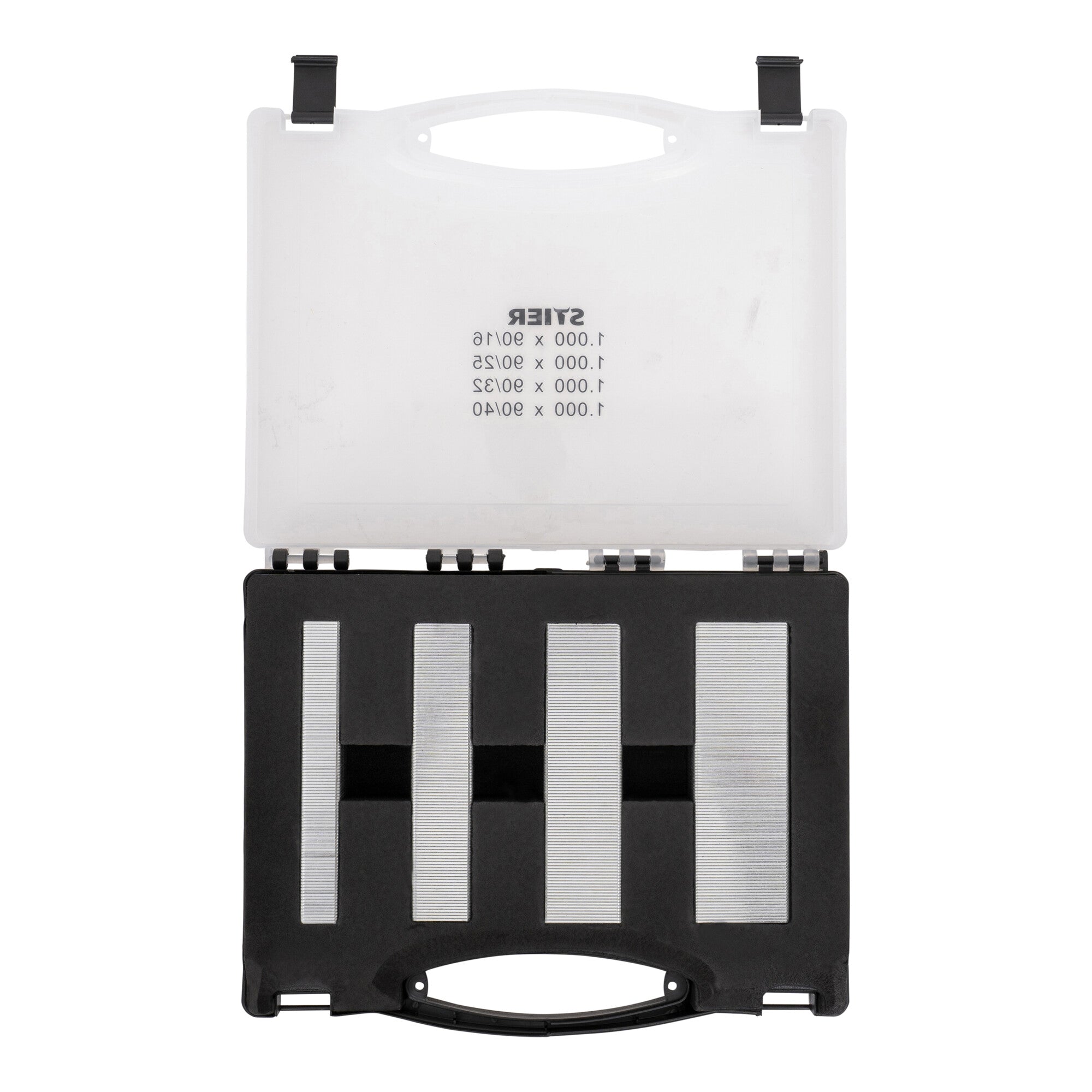STIER staples type 90 in a practical tool case 16 25 32 40 mm 4 x