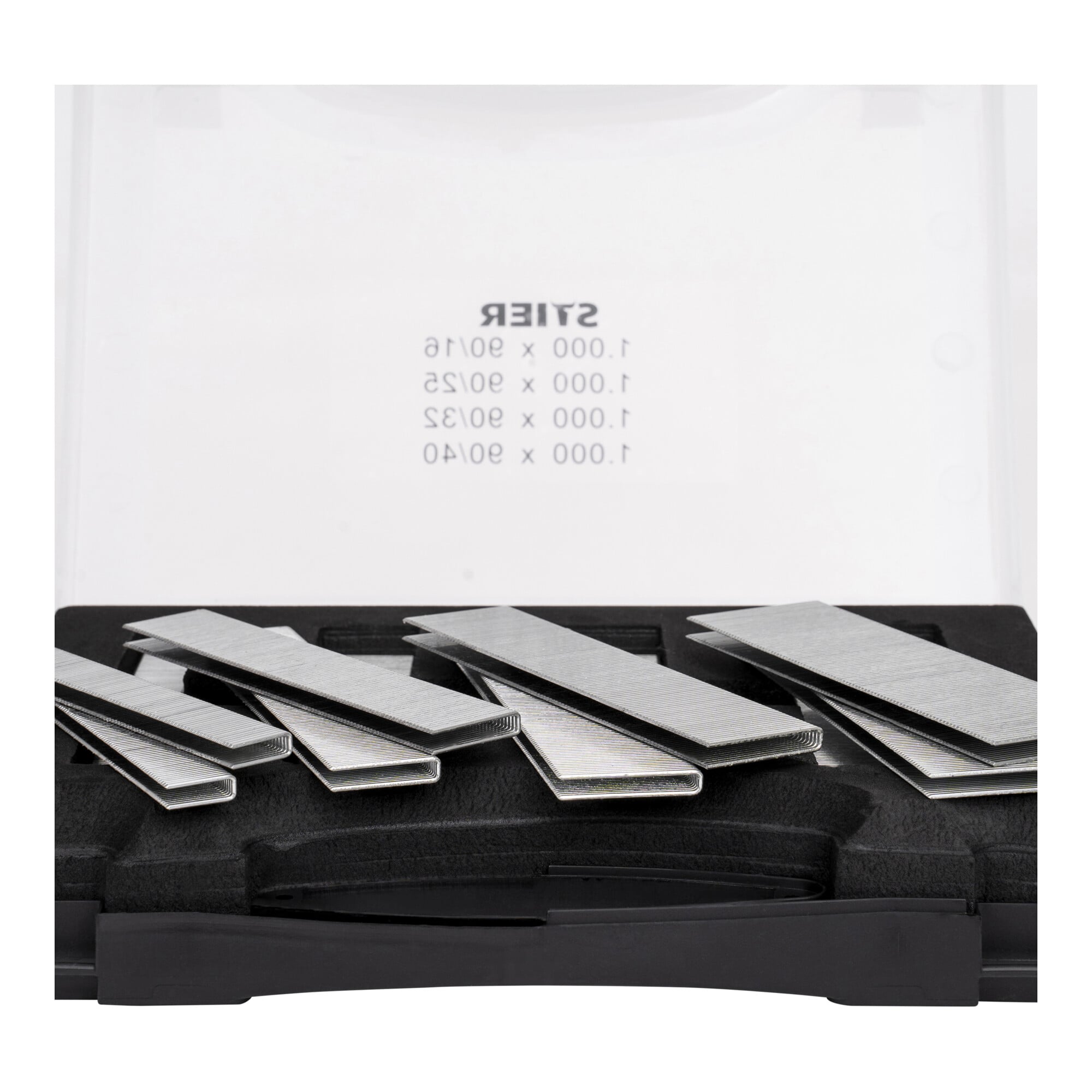 STIER staples type 90 in a practical tool case 16 25 32 40 mm 4 x