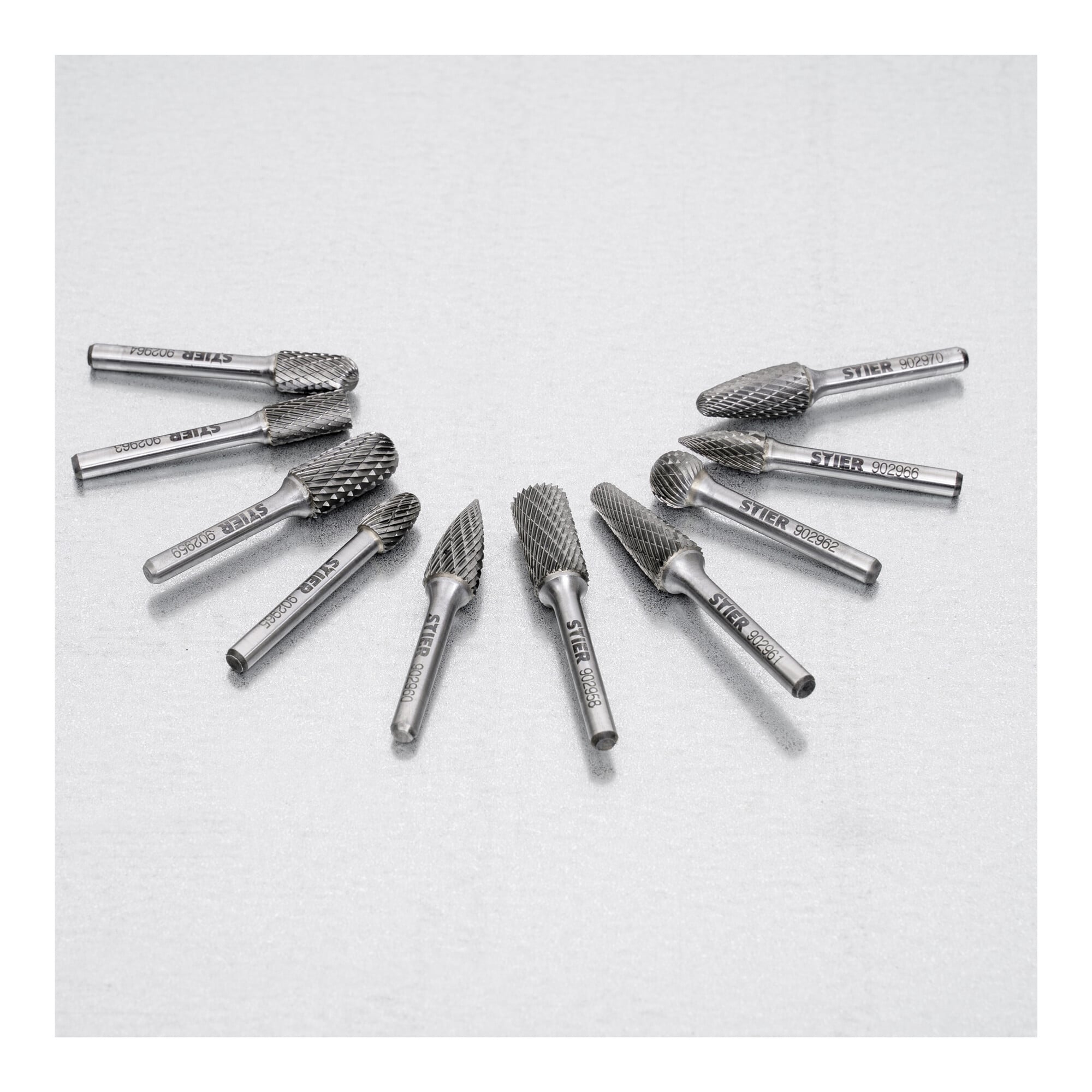 STIER Frässtifte-Set 5-tlg | 10-tlg Schaftfräser Hartmetall Stiftfräser