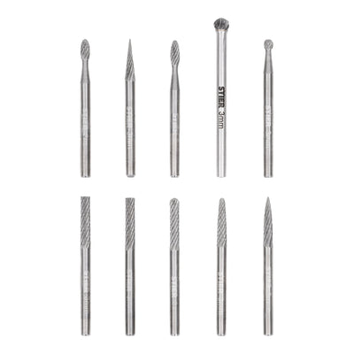 STIER HM Frässtifte-Set 10-tlg. 3 mm Schaft