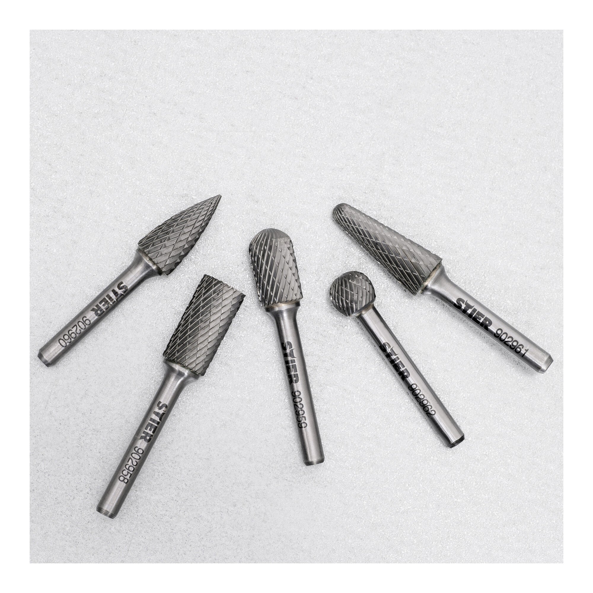 STIER Frässtifte-Set 5-tlg | 10-tlg Schaftfräser Hartmetall Stiftfräser