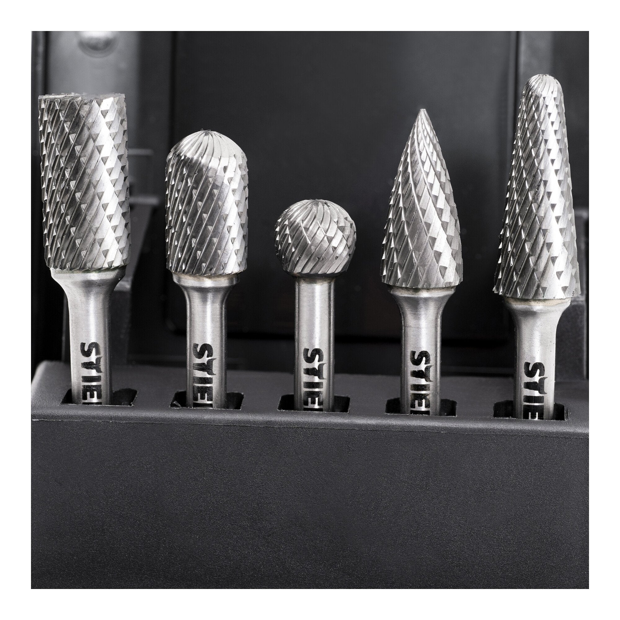 STIER Frässtifte-Set 5-tlg | 10-tlg Schaftfräser Hartmetall Stiftfräser