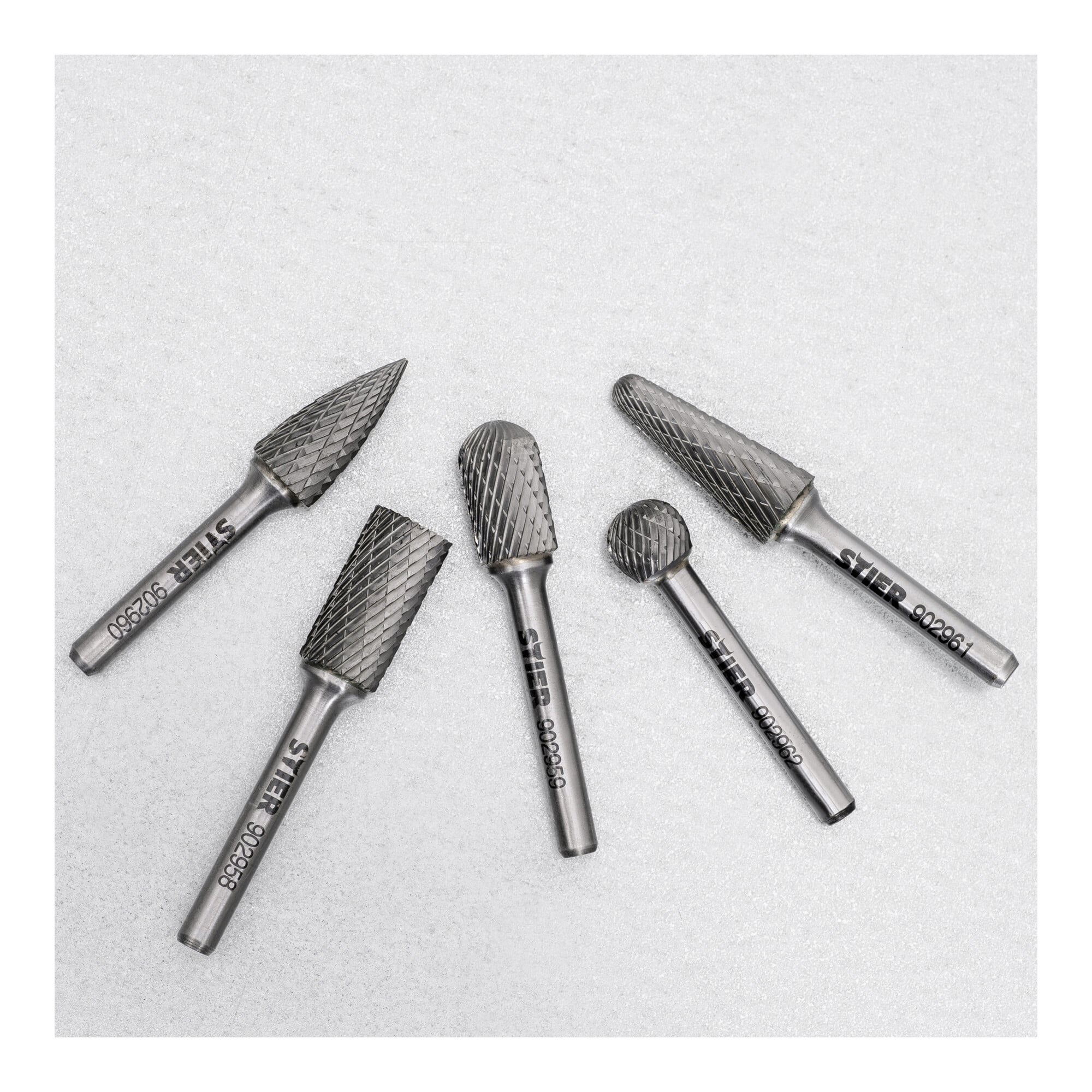 STIER Frässtifte-Set 5-tlg | 10-tlg Schaftfräser Hartmetall Stiftfräser