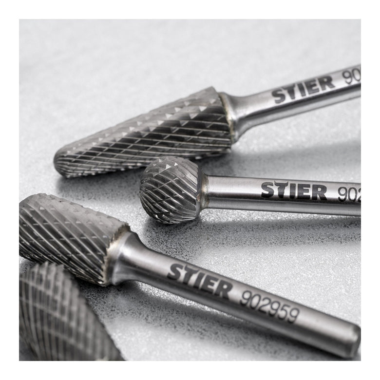 STIER Frässtifte-Set 5-tlg | 10-tlg Schaftfräser Hartmetall Stiftfräser