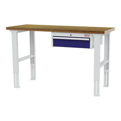 STIER Höhenverstellbare Werkbank mit 1x150 mm Schublade BxTxH 1500x600x760-1060