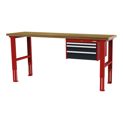 STIER Höhenverstellbare Werkbank mit 1x50 1x100 1x150 mm Schubladen BxTxH