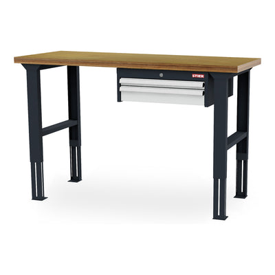 STIER Höhenverstellbare Werkbank mit 1x50 1x100 mm Schubladen BxTxH