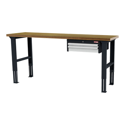 STIER Höhenverstellbare Werkbank mit 1x50 1x100 mm Schubladen BxTxH