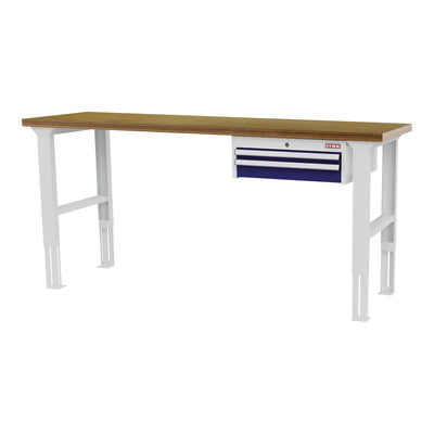 STIER Höhenverstellbare Werkbank mit 1x50 1x100 mm Schubladen BxTxH