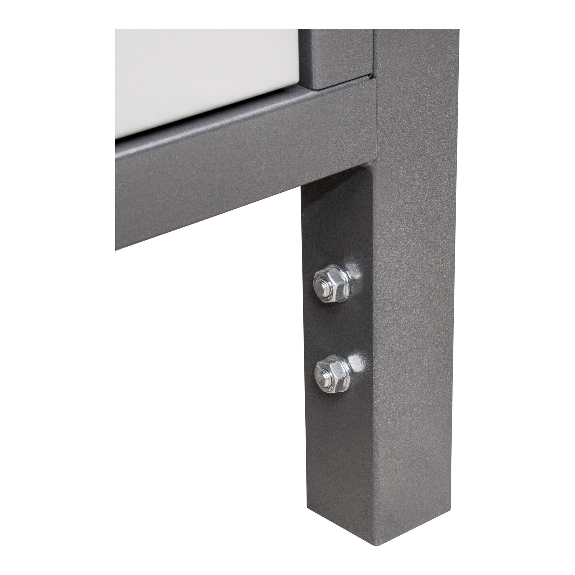 STIER Höhenverstellbare Werkbank Premium mit 2 Schubladen und 2 Flügeltüren BxTxH 1500x700x840-1040mm