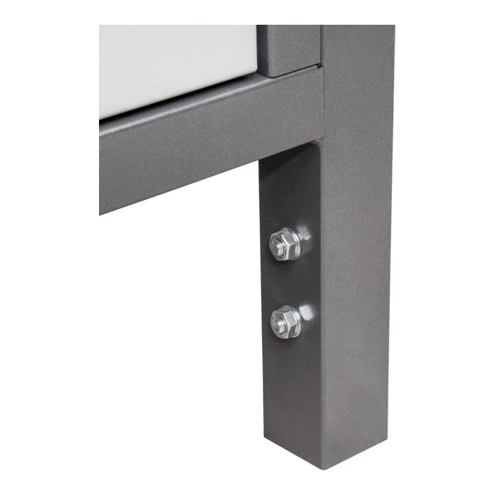 STIER Höhenverstellbare Werkbank Premium mit 2 Schubladen und 2 Flügeltüren BxTxH 1500x700x840-1040mm
