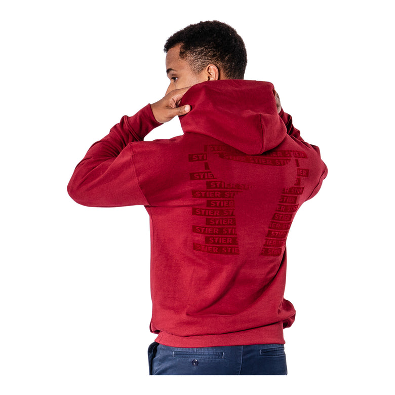 STIER Hoodie M Deep Red