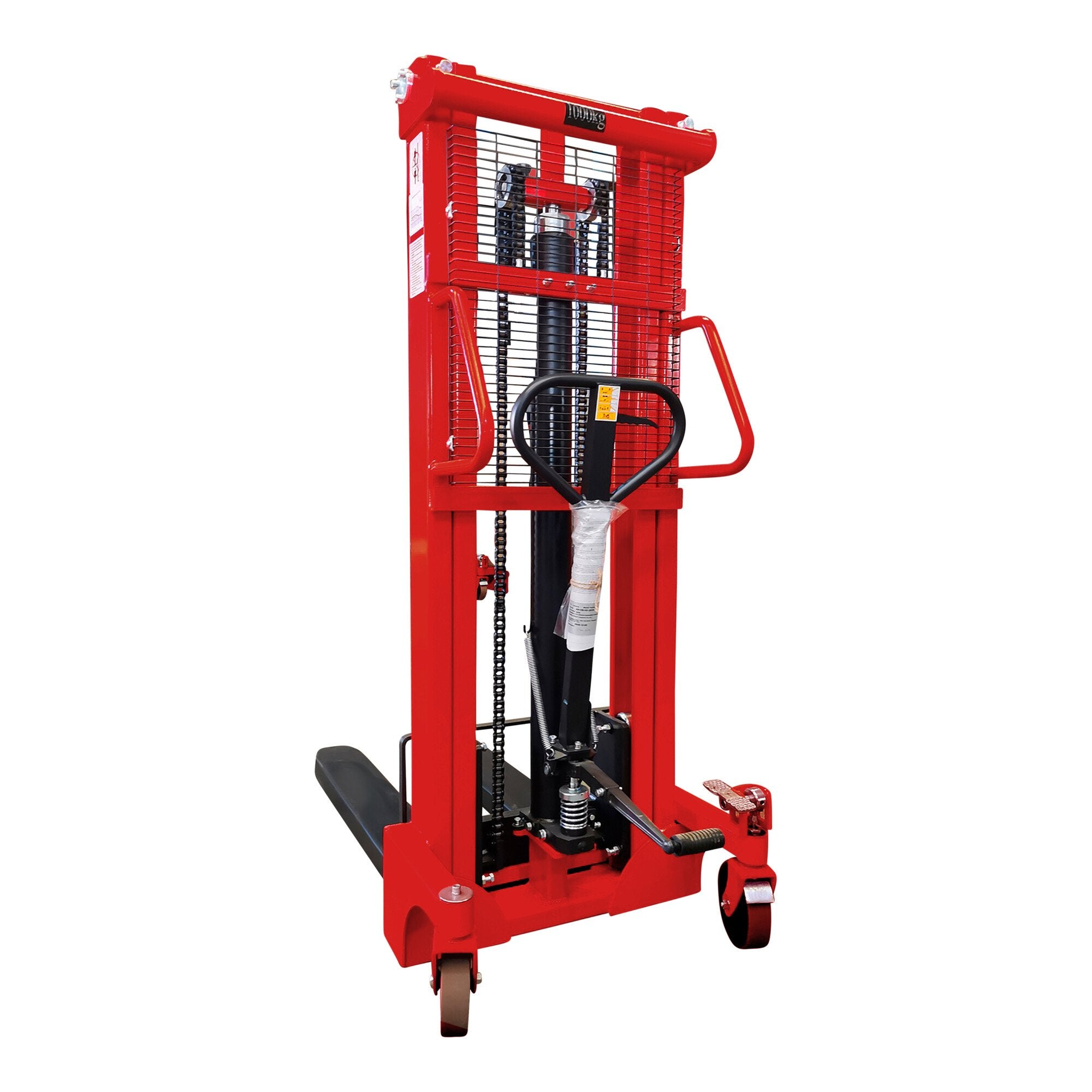 STIER Hydraulik-Stapler | Tragkraft 1000kg | Hubhöhe 2500mm | Qualitäts-Hydraulikpumpe | Profil-Stahlkonstruktion