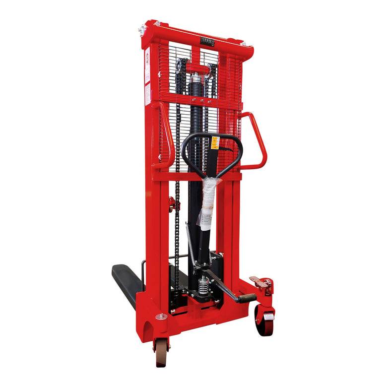 STIER Hydraulik-Stapler | Tragkraft 1000kg | Hubhöhe 2500mm | Qualitäts-Hydraulikpumpe | Profil-Stahlkonstruktion