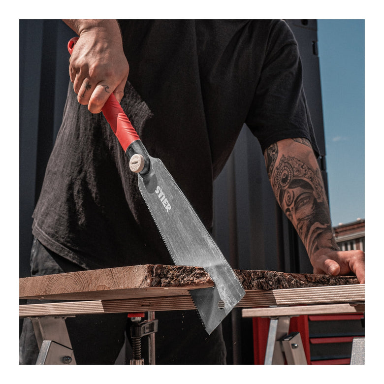 STIER Japan Zugsäge 250 mm: Präzise doppelverzahnte Zugsäge für feinste