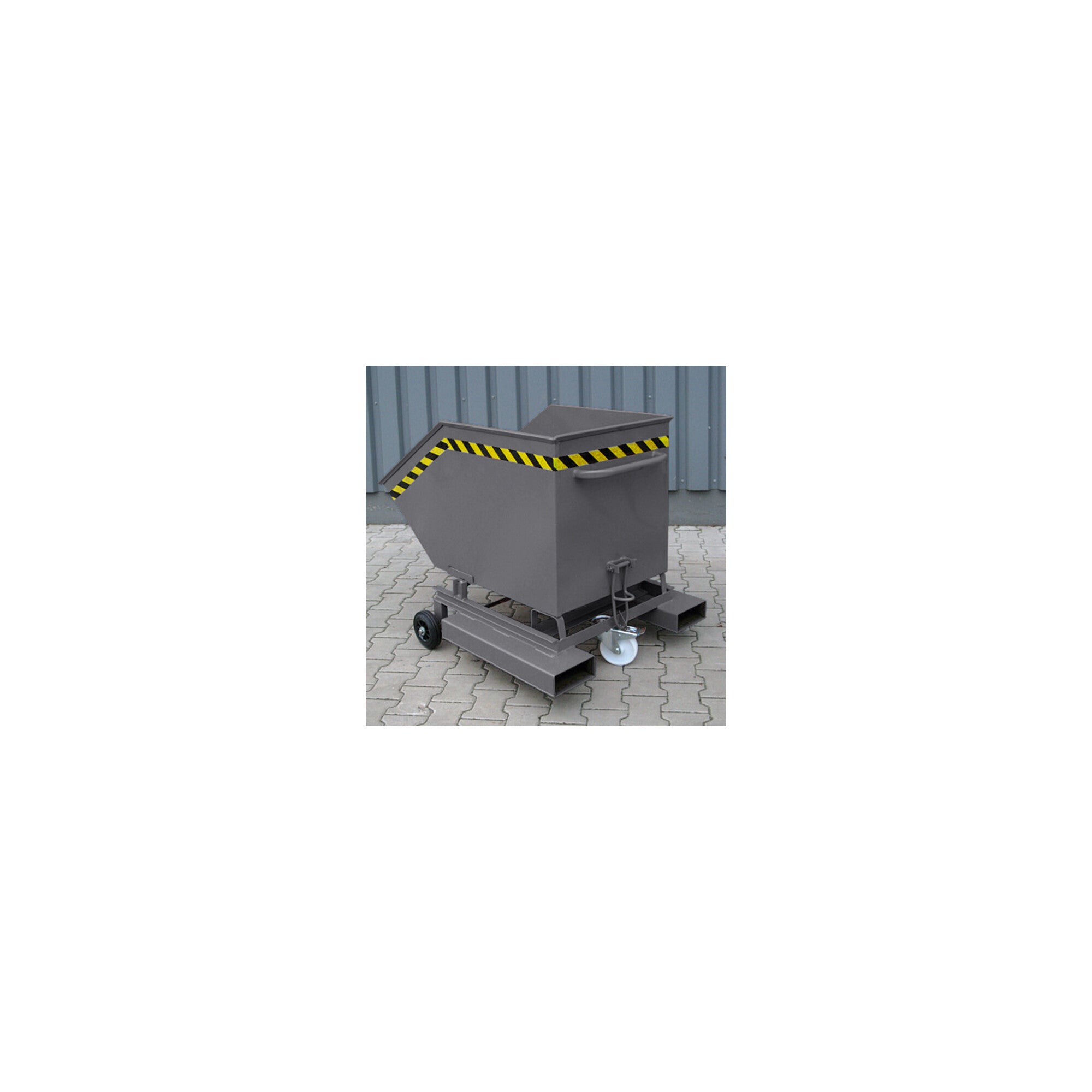 STIER Kastenwagen mit Rollen + Einfahrtaschen 250l 300kg anthrazitgrau