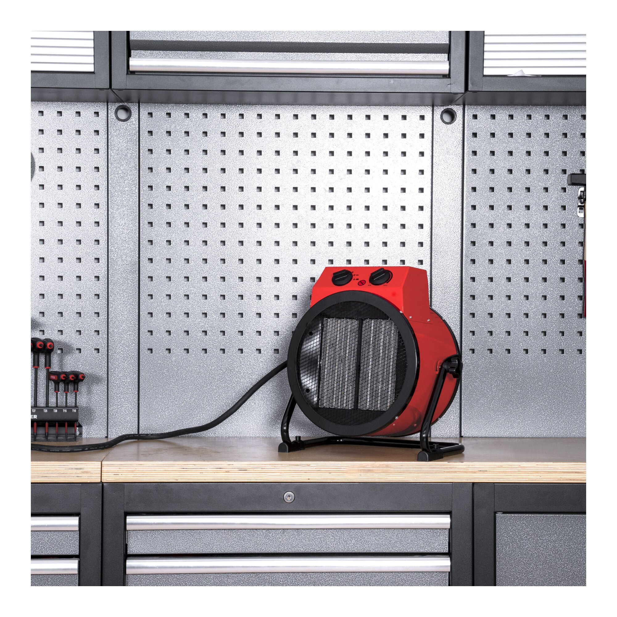 STIER ceramic fan heater 5.0 kW stepless thermostat electric heater camping