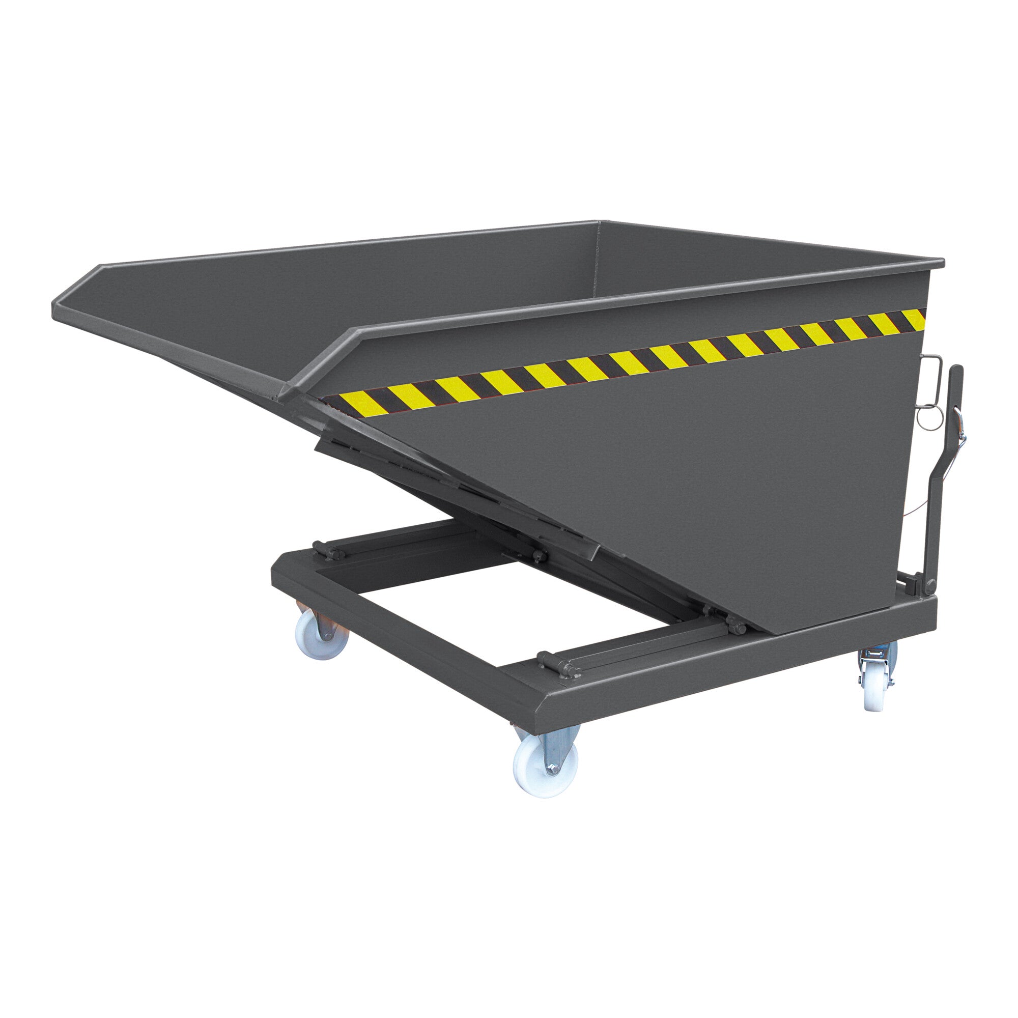 STIER tipping container with scissor-tilting mechanism 1000l 1000kg anthracite grey