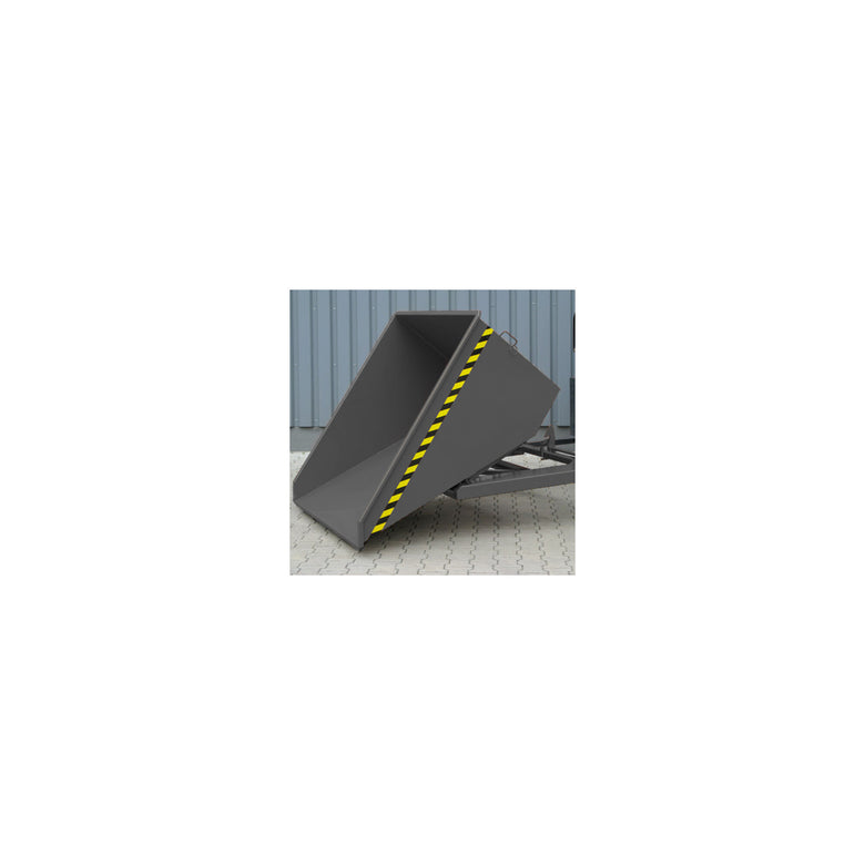 STIER tipping container with scissor-tilting mechanism 1000l 1000kg anthracite grey