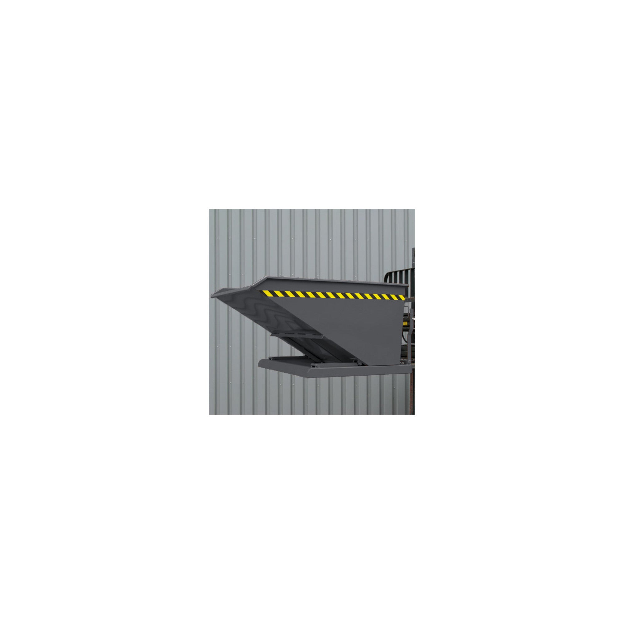 STIER tipping container with scissor-tilting mechanism 1000l 1000kg anthracite grey