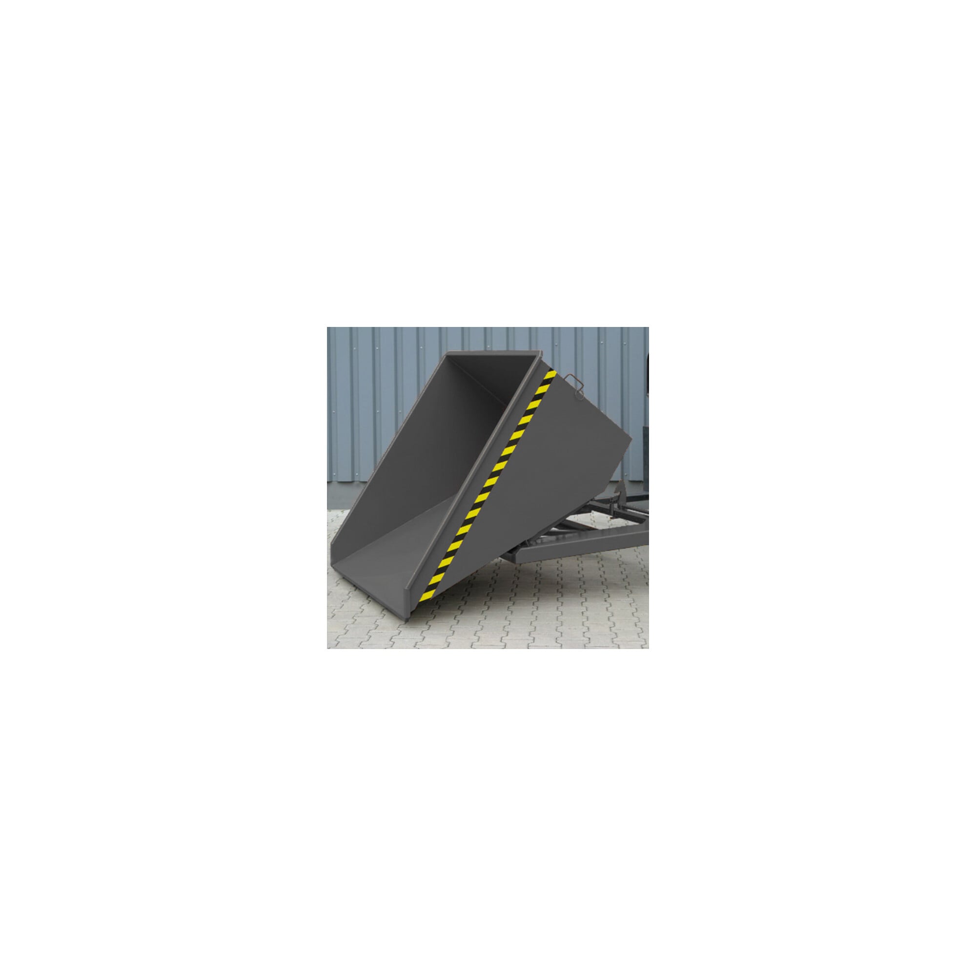 STIER Kippbehälter Scheren-Kipp-Mechanismus 750l 1000kg anthrazitgrau