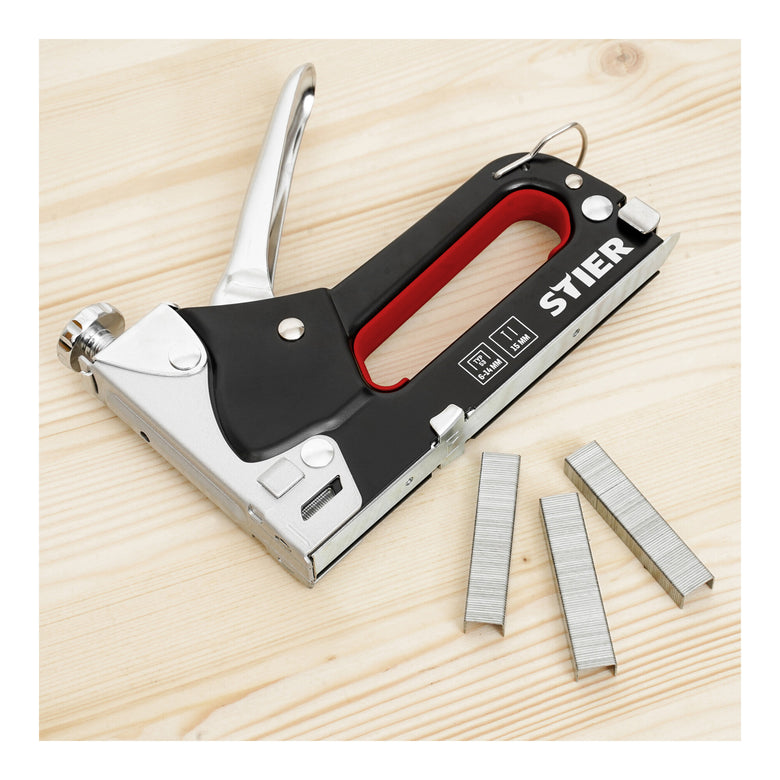 STIER Combi Hand Tacker KHT-100 3 in 1 + 300 Staples Type 53
