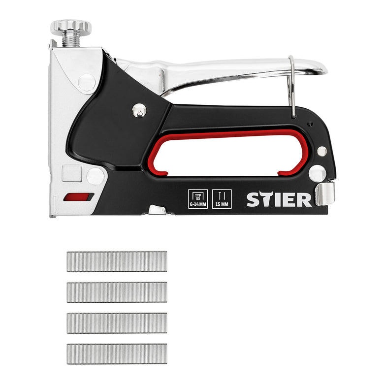 STIER Combi Hand Tacker KHT-100 3 in 1 + 300 Staples Type 53