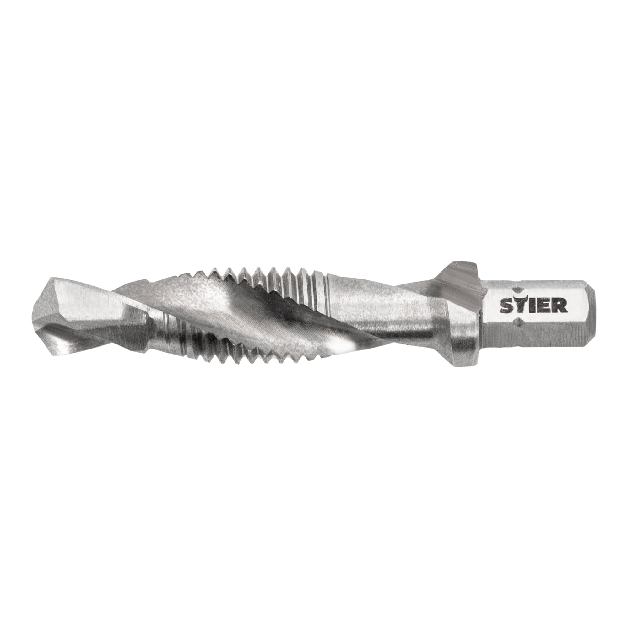 STIER combination tap bit M3 to M10 DIN 3126 HSS-G 1/4" hexagon
