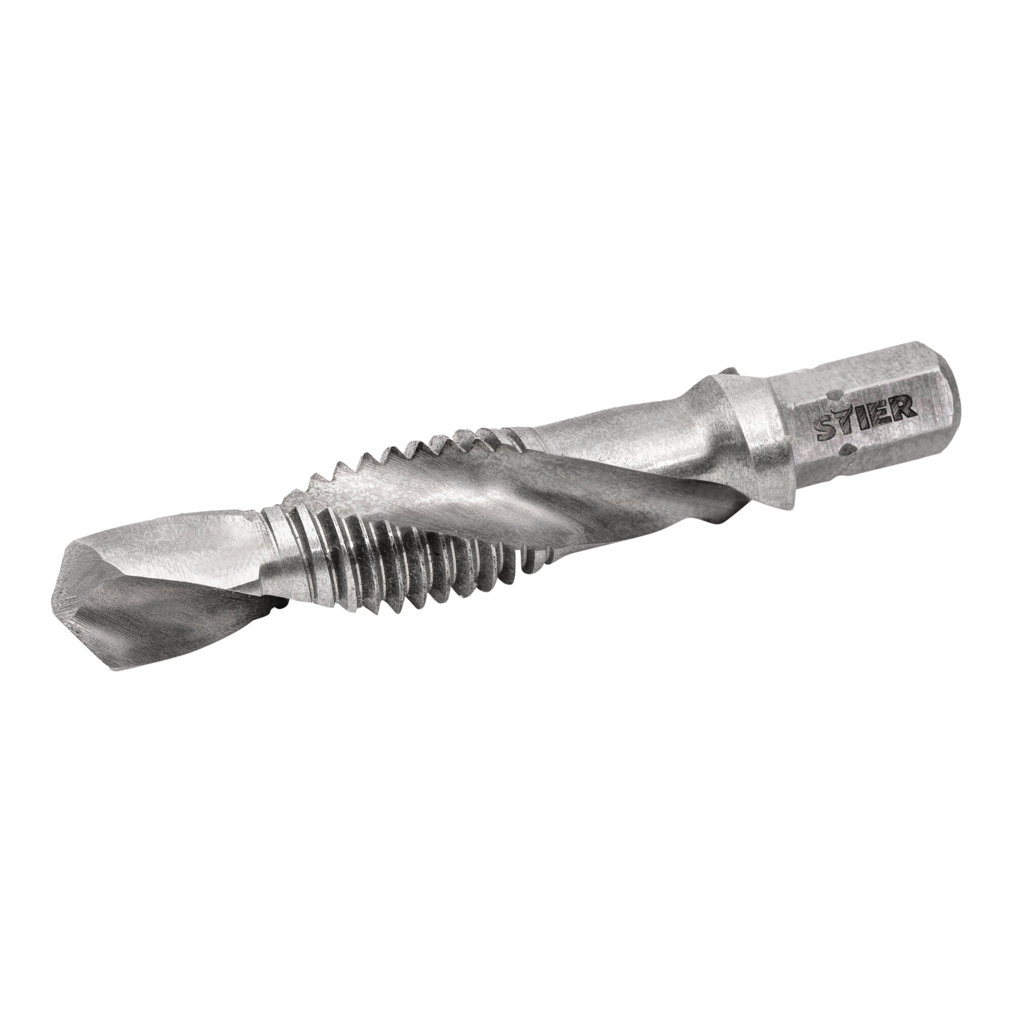 STIER combination tap bit M3 to M10 DIN 3126 HSS-G 1/4" hexagon