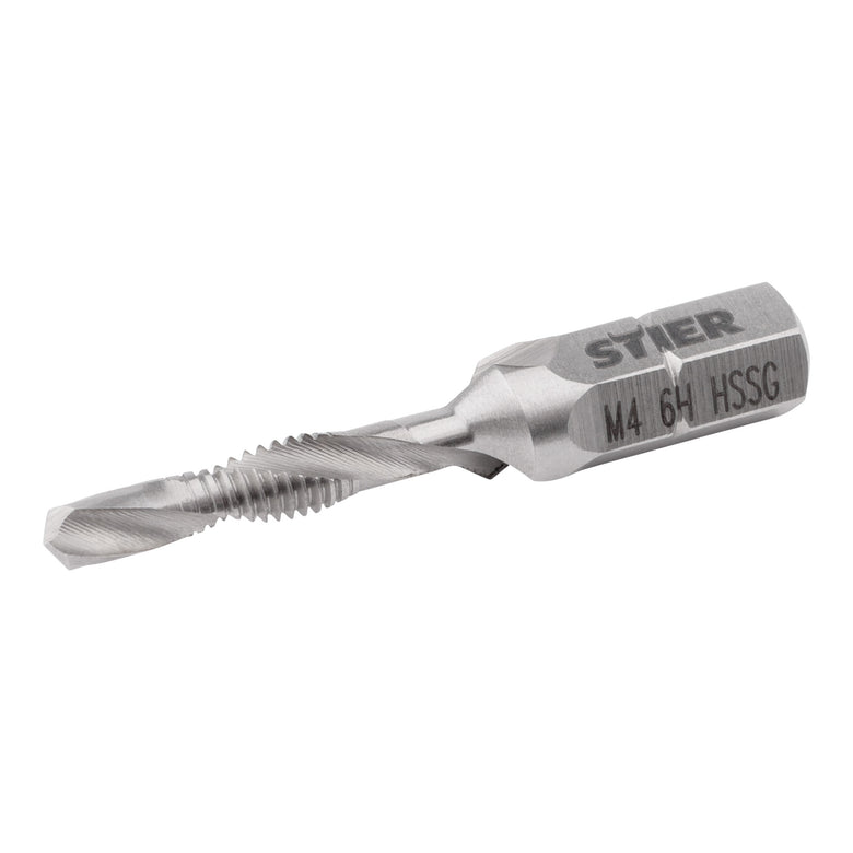 STIER Kombigewindebohrer Bit M3 bis M10 DIN 3126 HSS-G 1/4"-Sechskant