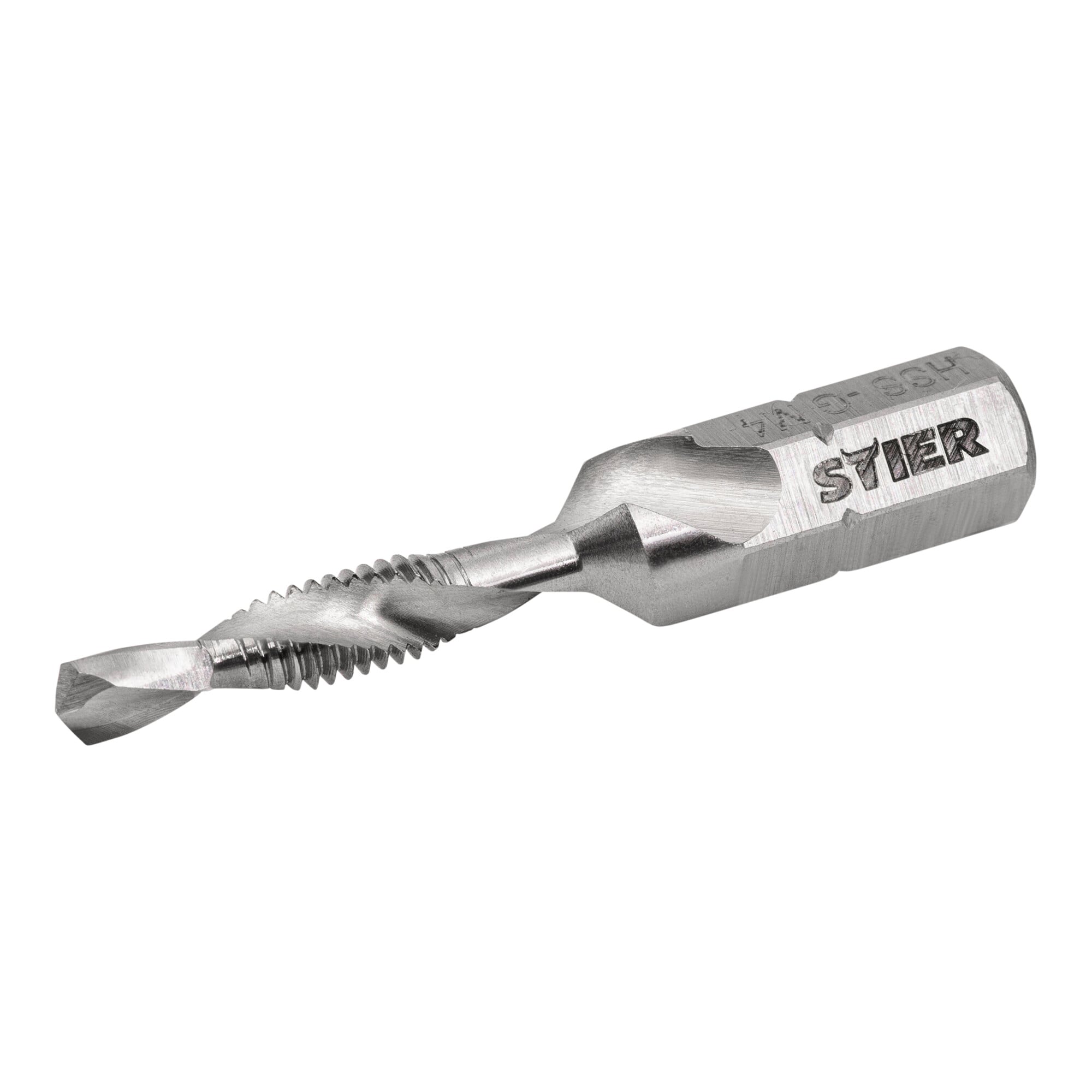 STIER combination tap bit M3 to M10 DIN 3126 HSS-G 1/4" hexagon