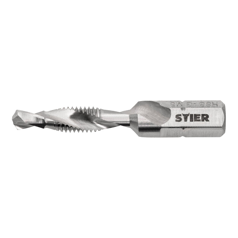STIER Kombigewindebohrer Bit M3 bis M10 DIN 3126 HSS-G 1/4"-Sechskant