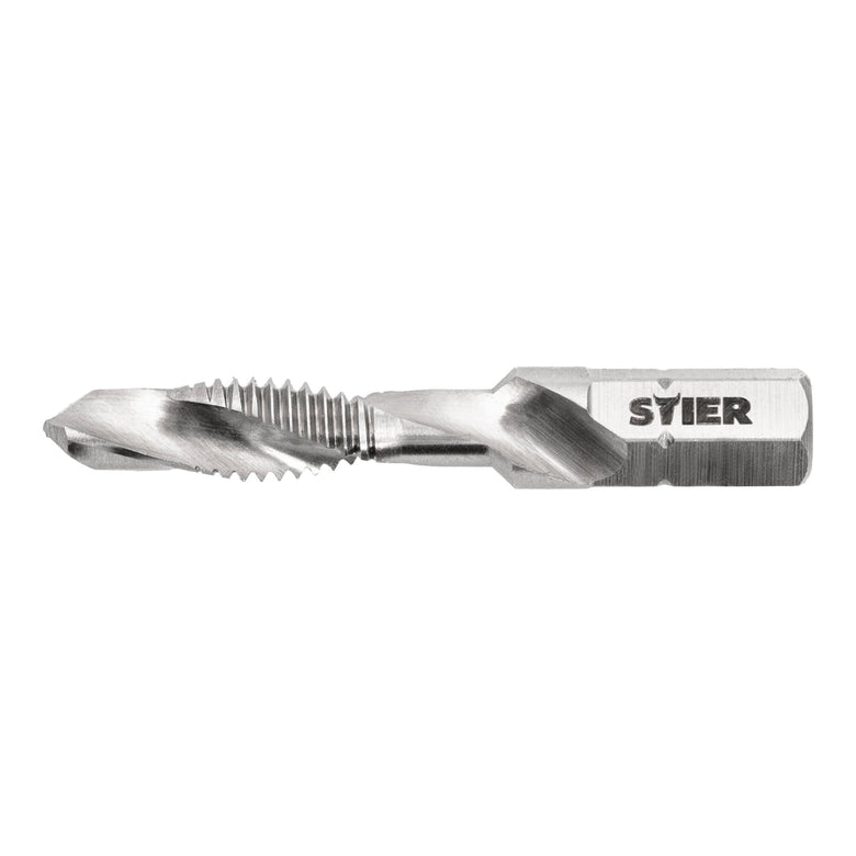 STIER combination tap bit M3 to M10 DIN 3126 HSS-G 1/4" hexagon