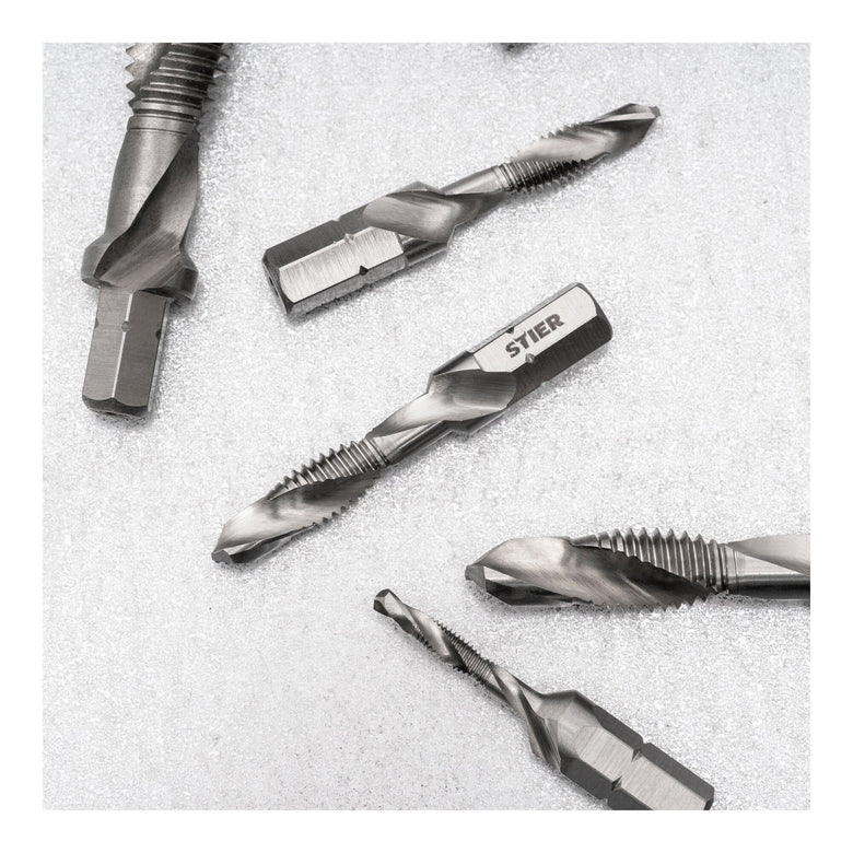 STIER Kombigewindebohrer Bit M3 bis M10 DIN 3126 HSS-G 1/4"-Sechskant