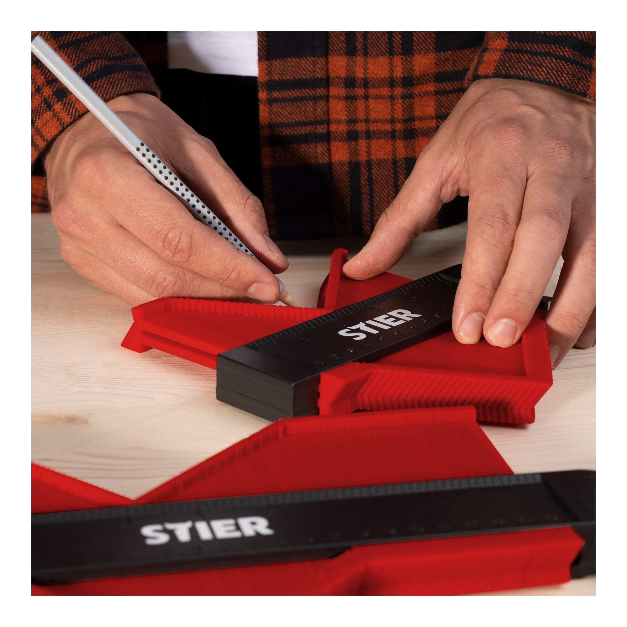 STIER contour gauge set 310 mm and 180 mm with locking device