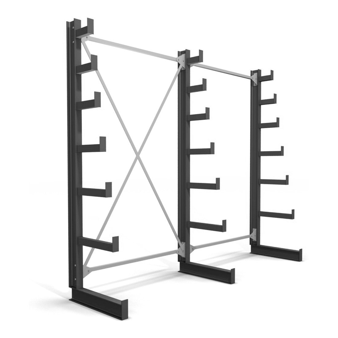 STIER cantilever rack one-sided 6 levels storage rack with various field numbers
