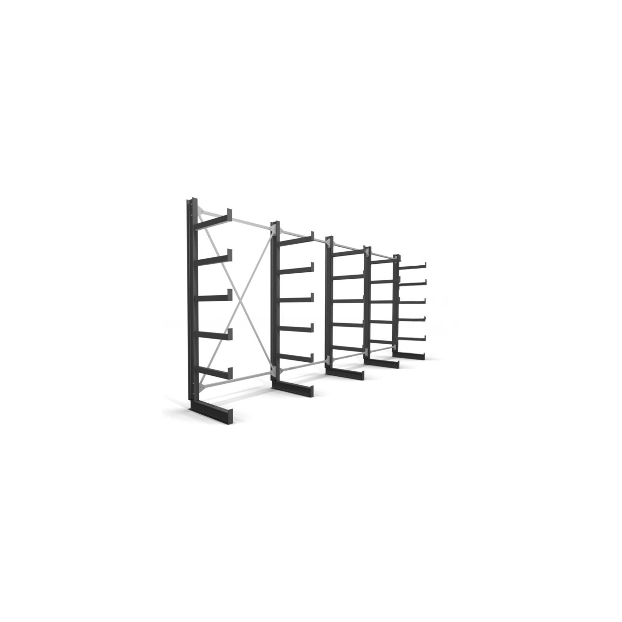STIER cantilever rack one-sided 5 levels storage rack with various field numbers