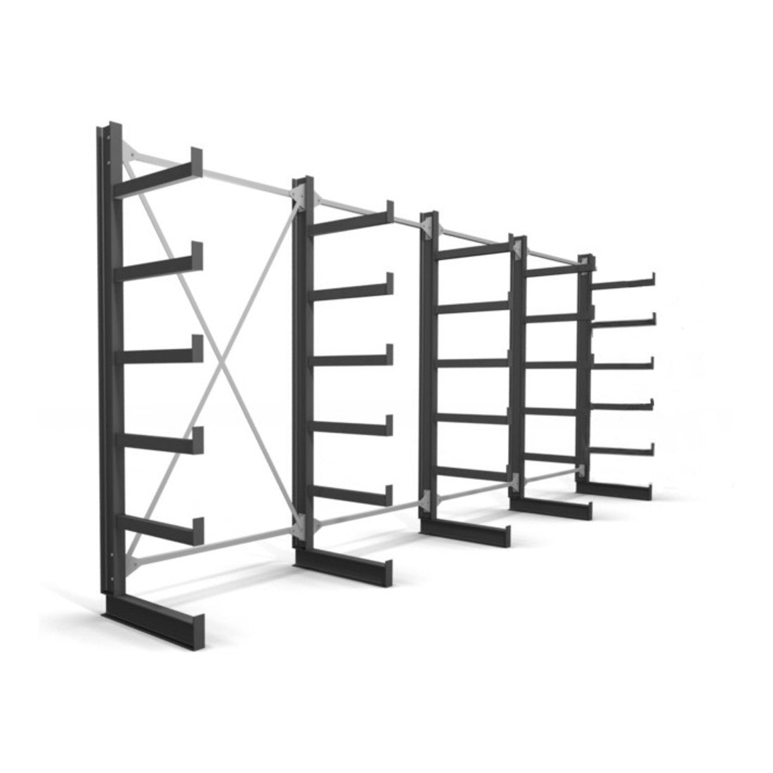 STIER cantilever rack one-sided 5 levels storage rack with various field numbers