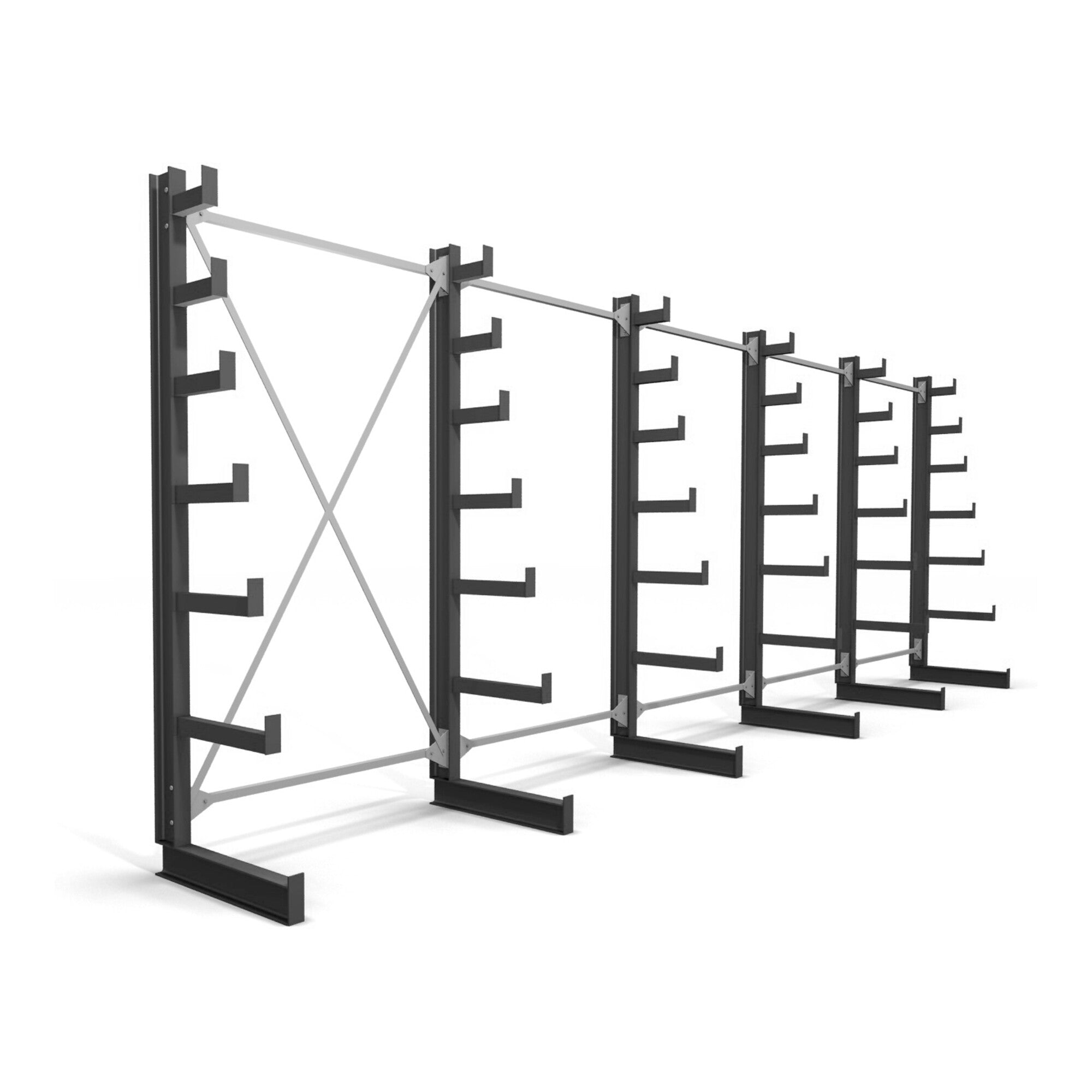 STIER cantilever rack one-sided 6 levels storage rack with various field numbers